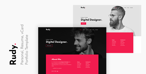 Rudy - Creative Personal Portfolio Template
