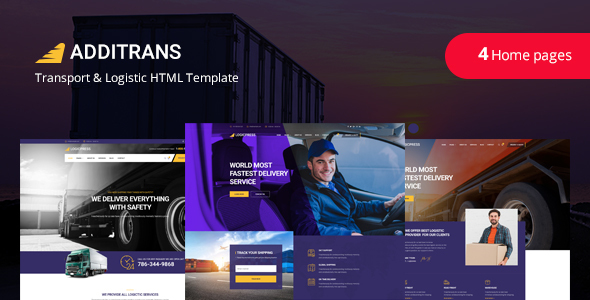 Additrans - Transport and Logistics HTML Template
