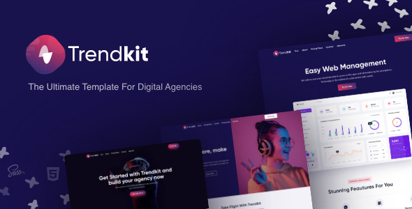 Trendkit - Digital  Agencies  & SaaS  Template