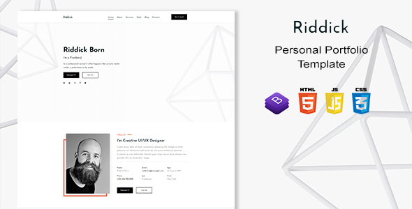 Riddick - Personal Portfolio Template