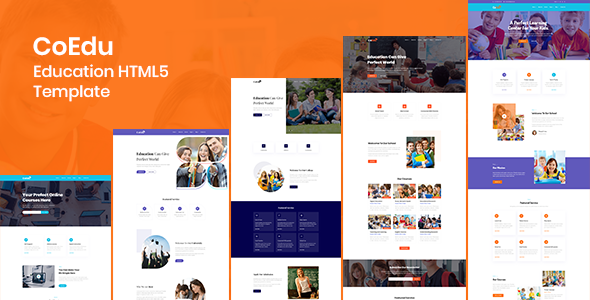 CoEdu - 5 types of Education HTML5 Template (Online class and course included)
