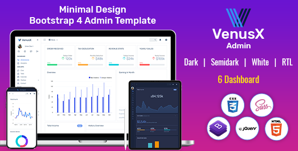 VenusX Admin - Responsive Web Application Kit