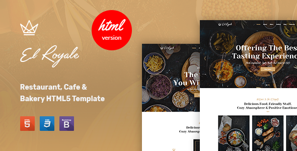 Elroyale - Restaurant & Cafe HTML5 Template