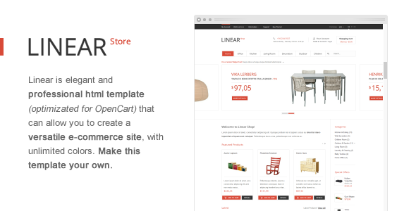 Linear Store – Premium HTML OpenCart Design