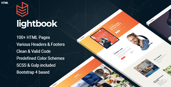Lightbook - book author promo HTML template