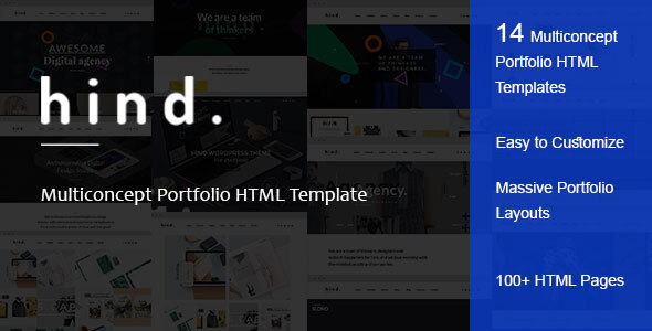 Hind - Multi-Concept Portfolio HTML Template
