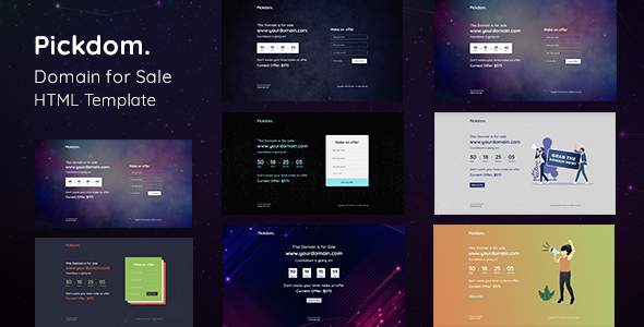 Pickdom - Domain for Sale HTML Template