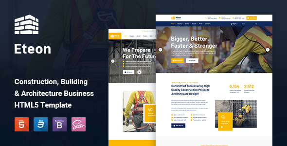 Eteon - Construction and Building HTML5 Template