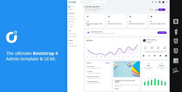 Octoink | Bootstrap 4 Admin Dashboard Template