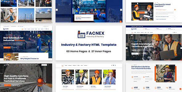 Facnex - Industry & Factory HTML Template
