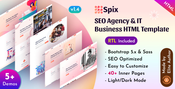 Spix - SEO Agency & IT Business Bootstrap 5 Template