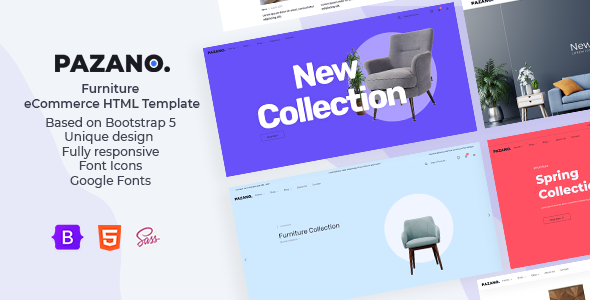 Pazano. - Bootstrap 5 Furniture eCommerce HTML Template