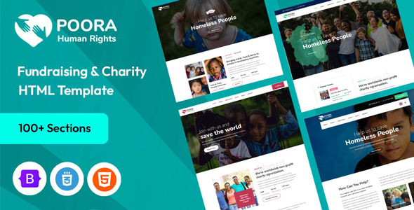 Poora - Fundraising & Charity HTML Template
