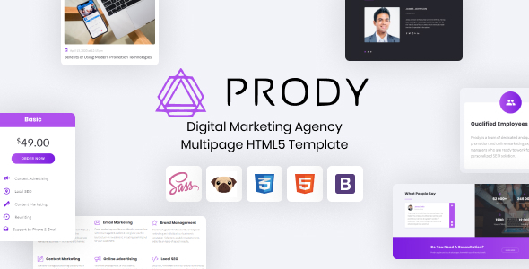 Prody - Digital Marketing Agency HTML5 Template