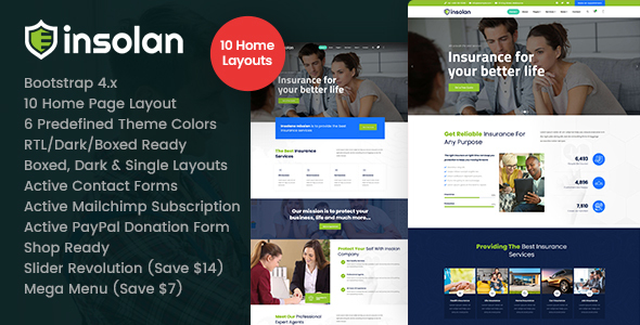 Insolan - Insurance Agency HTML Template