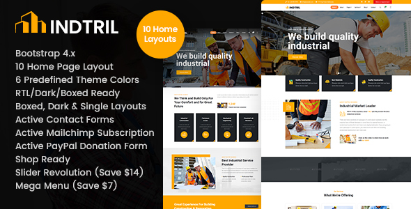 Indtril - Construction & Renovation HTML Template