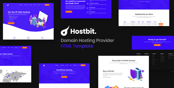 Hostbit – Domain Hosting Provider HTML Template