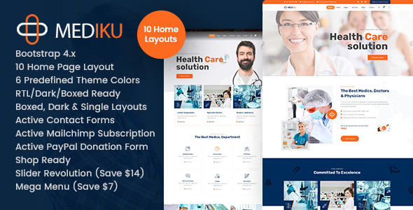Mediku - Health Medical HTML Template