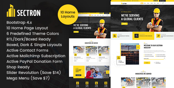Sectron - Factory Industrial HTML Template