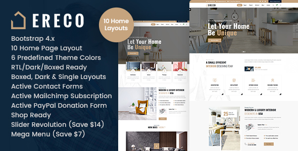 Ereco - Architecture & Interior Design HTML Template