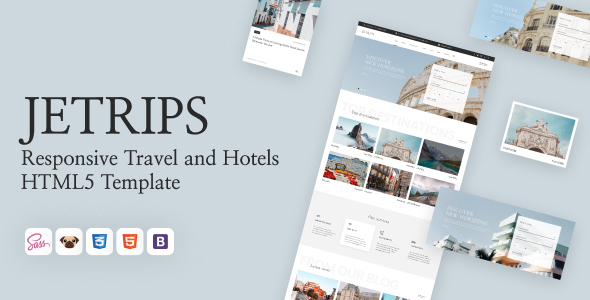 Jetrips - Responsive Travel and Hotels HTML5 Template