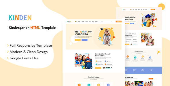 Kinden - Kindergarten HTML Template