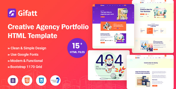 Gifatt - Creative Agency Portfolio HTML5 Template