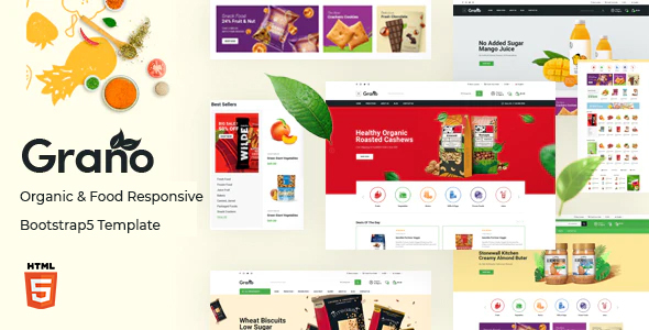 Grano - Organic Food Responsive Bootstrap5 Template