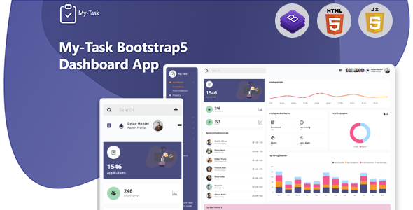 Mytask - Hr, Project Management Admin Template