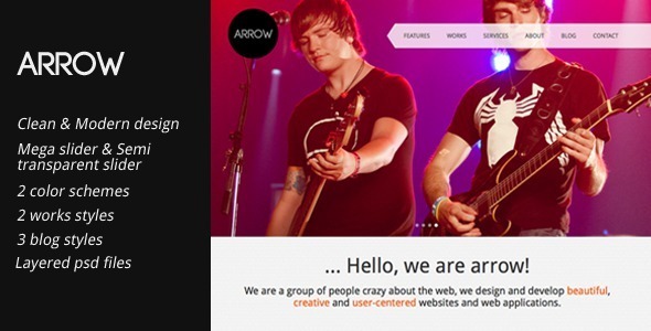 Arrow: Clean and Creative HTML Template
