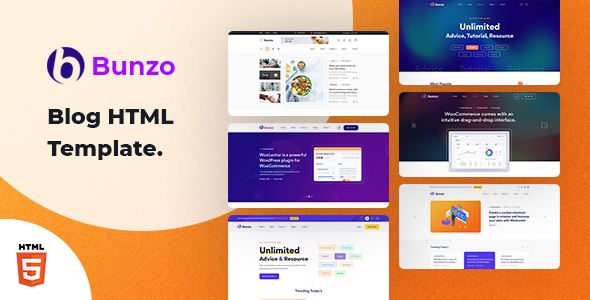 Bunzo - Blog Bootstrap 5 HTML Template