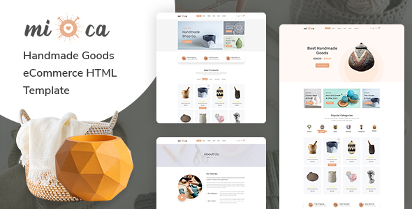 Mioca - Handmade Goods eCommerce HTML Template