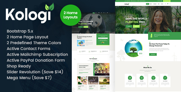 Kologi - Charity NonProfit HTML Template