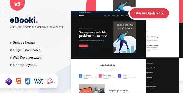 eBooki- Author Book Marketing Template
