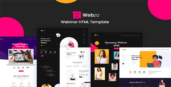 Webza - Webinar Landing Page HTML Template
