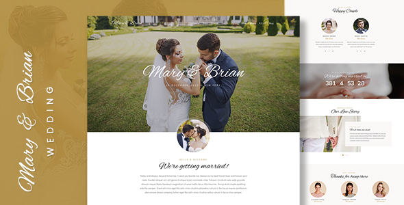 Mary & Brian - Wedding Template