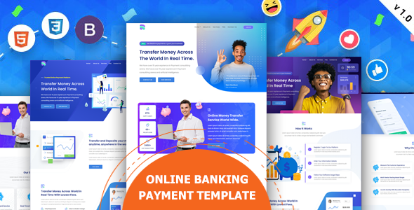 Mosend - Online Banking & Payment Bootstrap Template