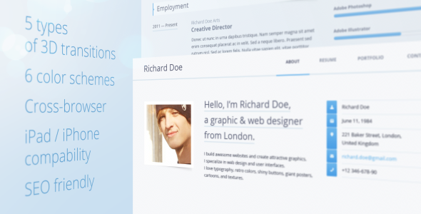 Ursus Polaris - Modern 3D HTML Portfolio