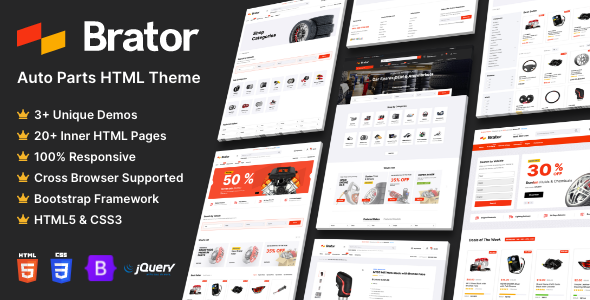 Brator - Auto Parts HTML Template