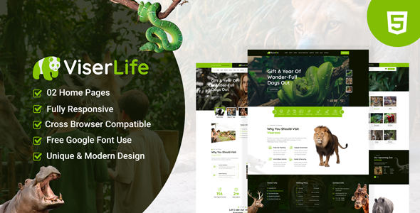 ViserLife - Zoo & Safari Park HTML Template