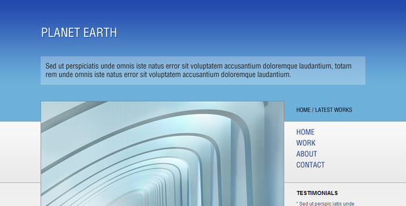 Planet Earth: The Sky - HTML Portfolio Template