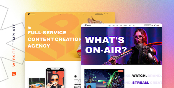 UpCreators – Website Template for Digital Creators