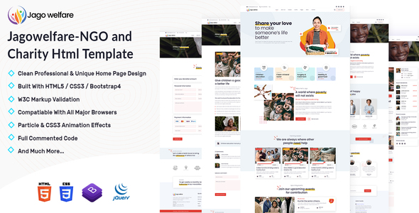 Jagowelfare - NGO and Charity Html Template
