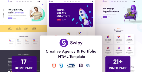 Swipy - Creative Agency HTML Template