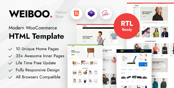Weiboo - eCommerce HTML Template + RTL