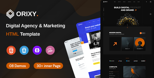 Orixy - Digital Agency HTML Template