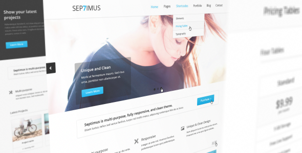 Septimus Responsive Site HTML Template