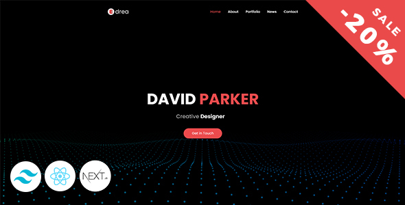 Edrea - Tailwind CSS Personal Portfolio Template