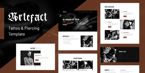 Artefact - Tattoo Piercing Studio Template