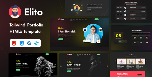 Elito - Tailwind Creative Portfolio HTML5 Template